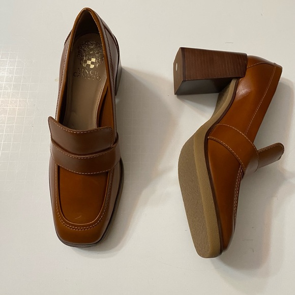 Vince Camuto Ezerna Stacked Heel Loafers Birch color Women’s Size 8.5M - Picture 4 of 11